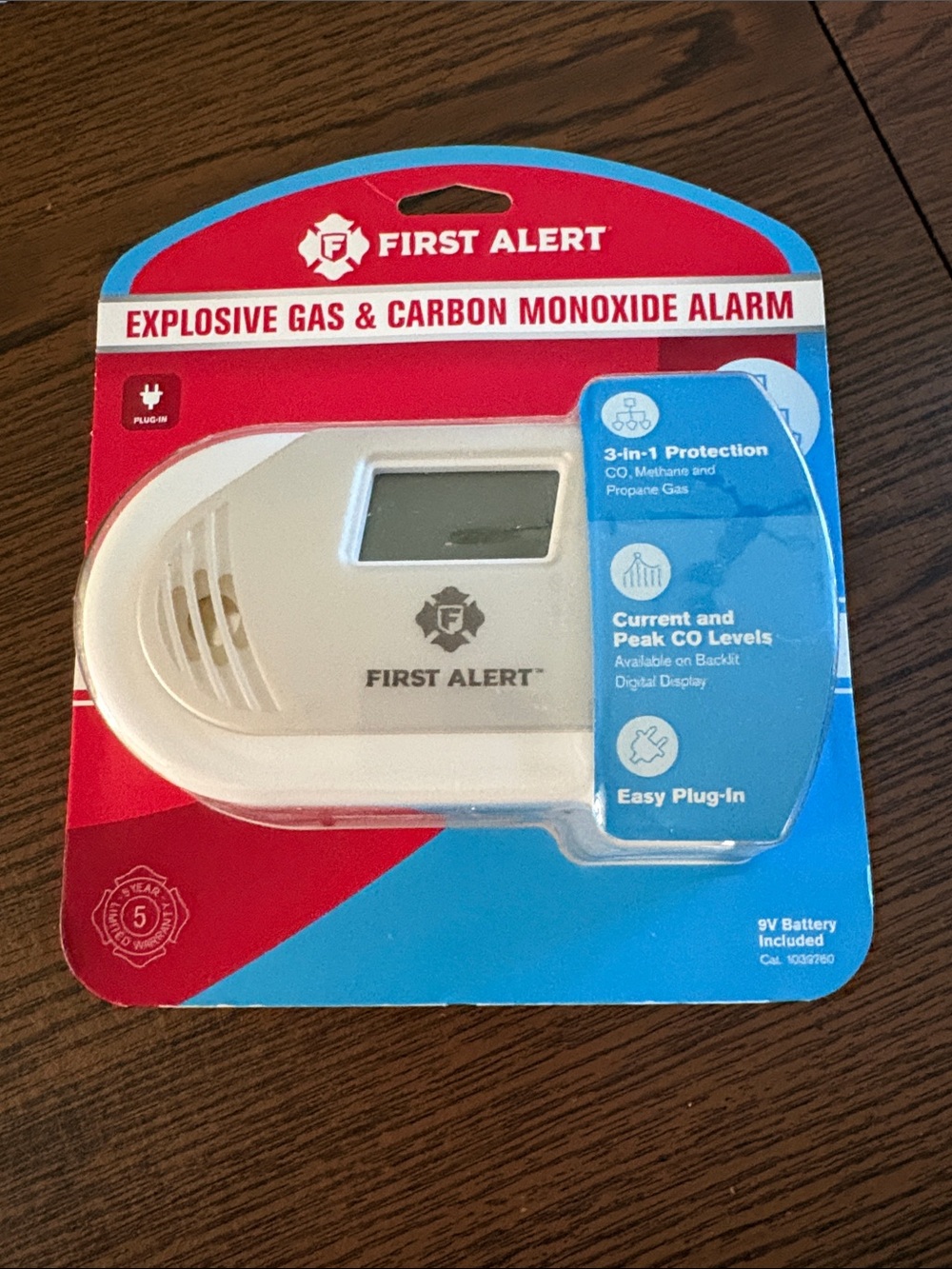 First Alert Explosive Gas & Carbon Monoxide Alarm - White NIP